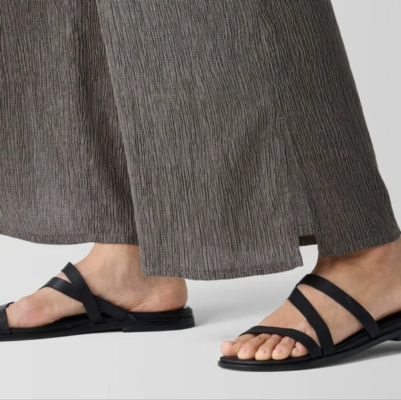 ✨ Eileen Fisher Woven Plissé Wide-Leg Pants. New! Size Medium. - Picture 4 of 15